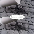 Embossed Microfiber Anti Slip Pebble Bath Mat